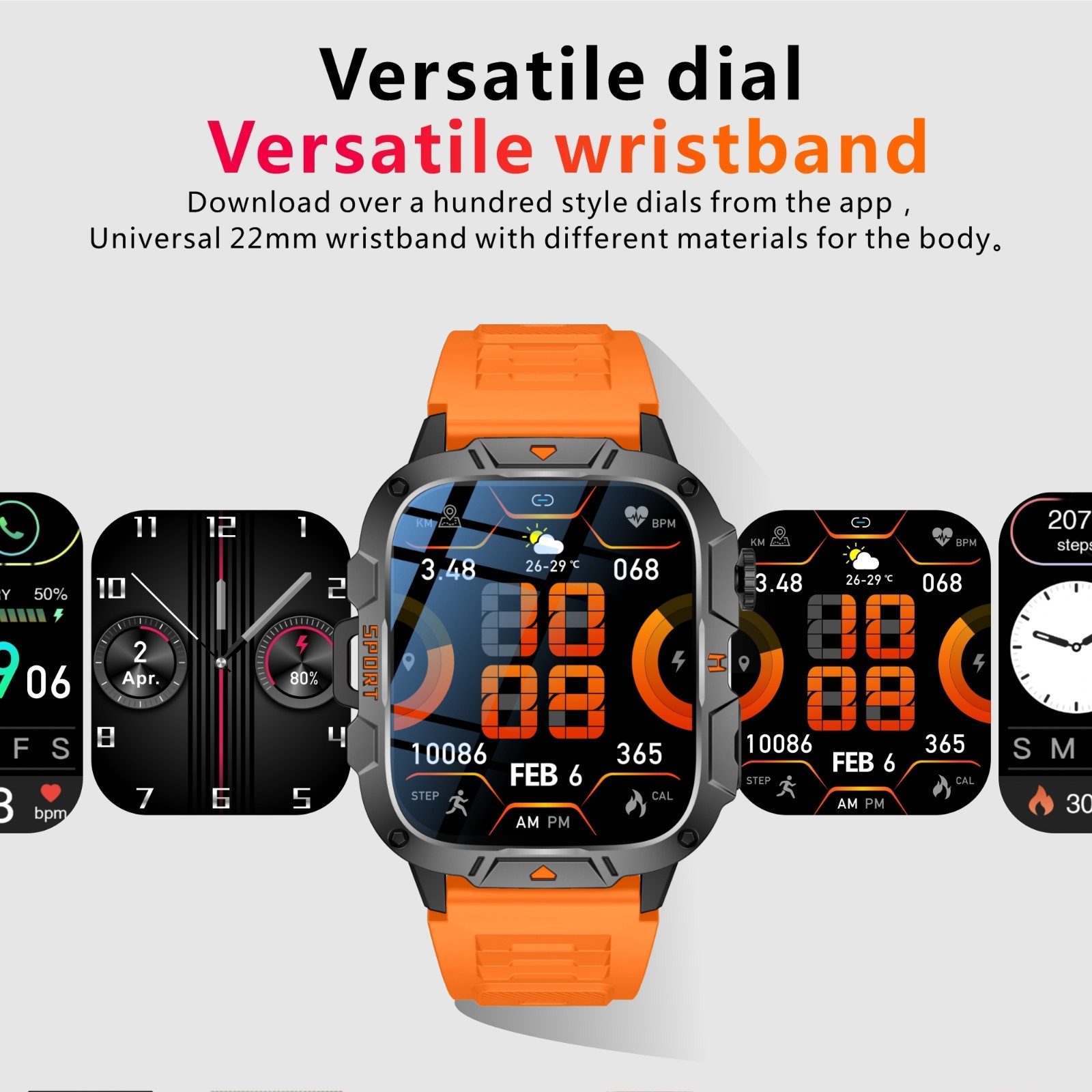 Military Smart Watch For Men Women Answer/Make Call Heart Rate Fitness Tracker
