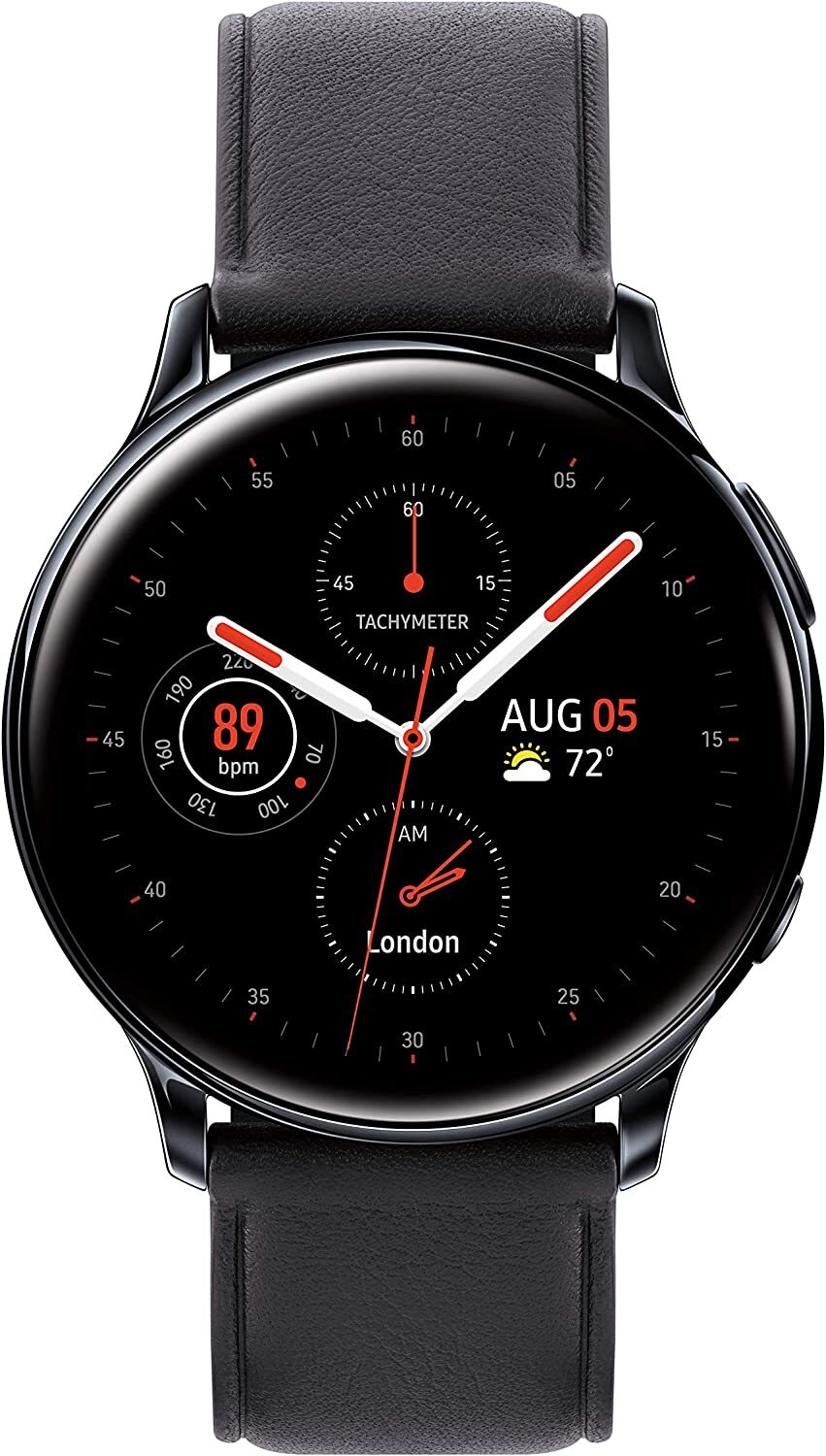 Samsung Galaxy Watch Active 2 SM-R835 40mm Stainless Steel Case with Leather