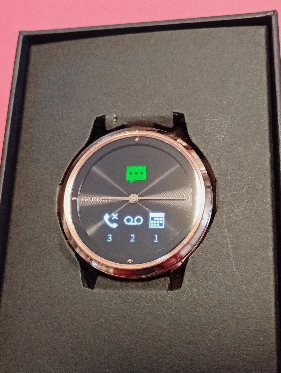 GARMIN vivomove Luxe 18K Rose Gold PVD Milanese – Hybrid Smartwatch (JP)