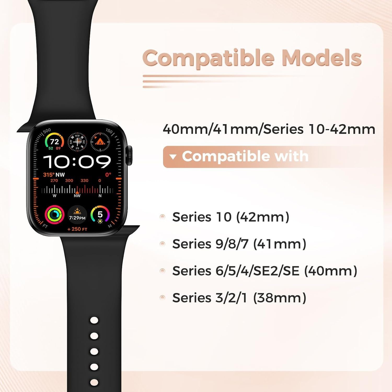 Only Case For Apple Watch 46mm 45mm 44mm 42mm 40mm Silicone Adjustable Sparkle