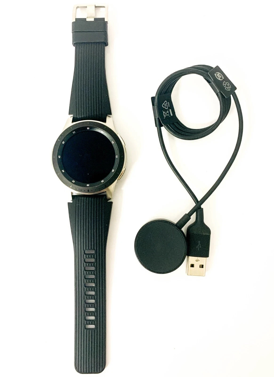 Samsung Galaxy Watch SM-R800 AMOLED Smartwatch 46mm Stainless Steel – Black VG