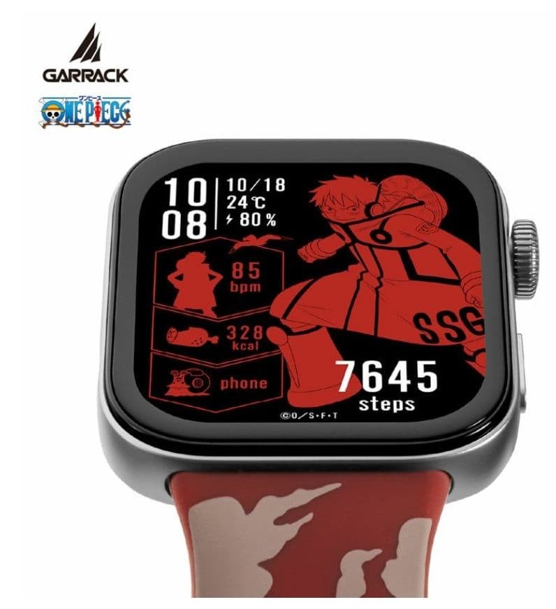 GARRACK One Piece Luffy Smartwatch HUC-OP-FT3-L Quartz GPS Silicone Strap New