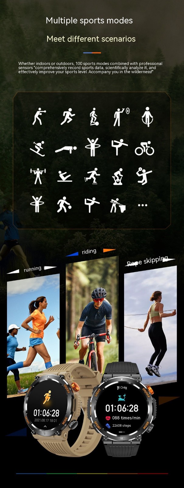 Smart Watch For Men & Women Bluetooth Call Heart Rate Blood Oxygen IP67