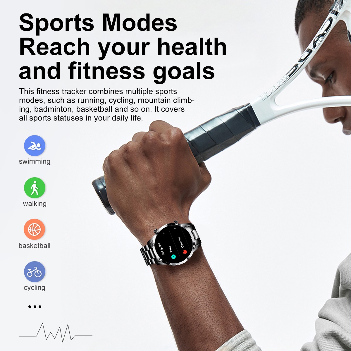 Smart Watch for Men Bluetooth Call Rugged Fitness Tracker Heart Rate Waterproof