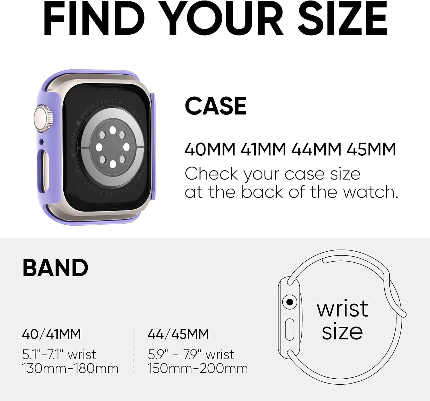2 Pack Band with Case & Screen Protector for Apple Watch Series 9 41mm 45mm
