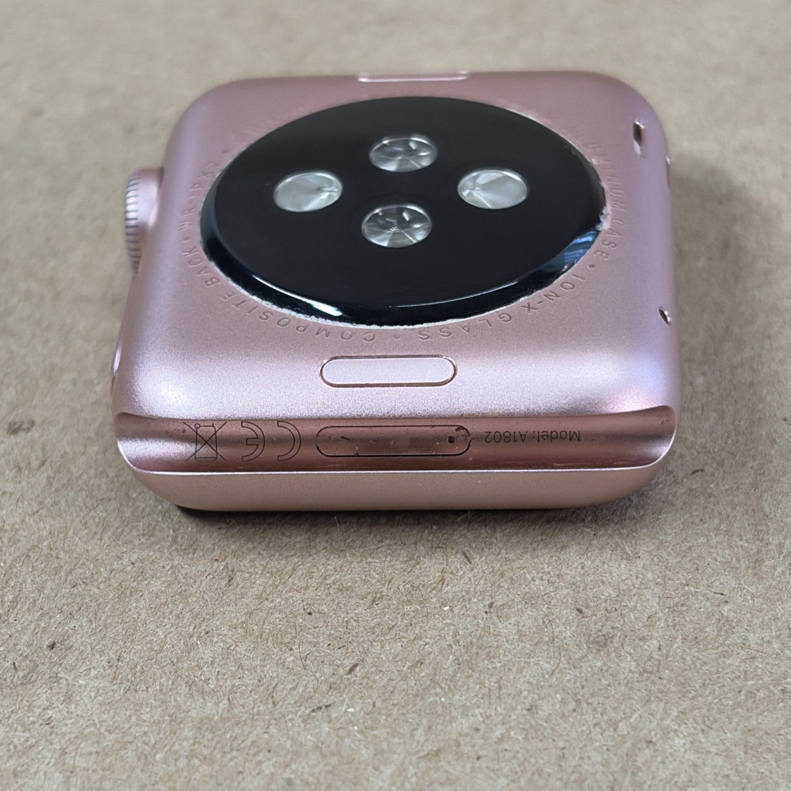 FOR PARTS Apple Watch Series 1 38mm Aluminum Rose Gold A1802 NO POWER
