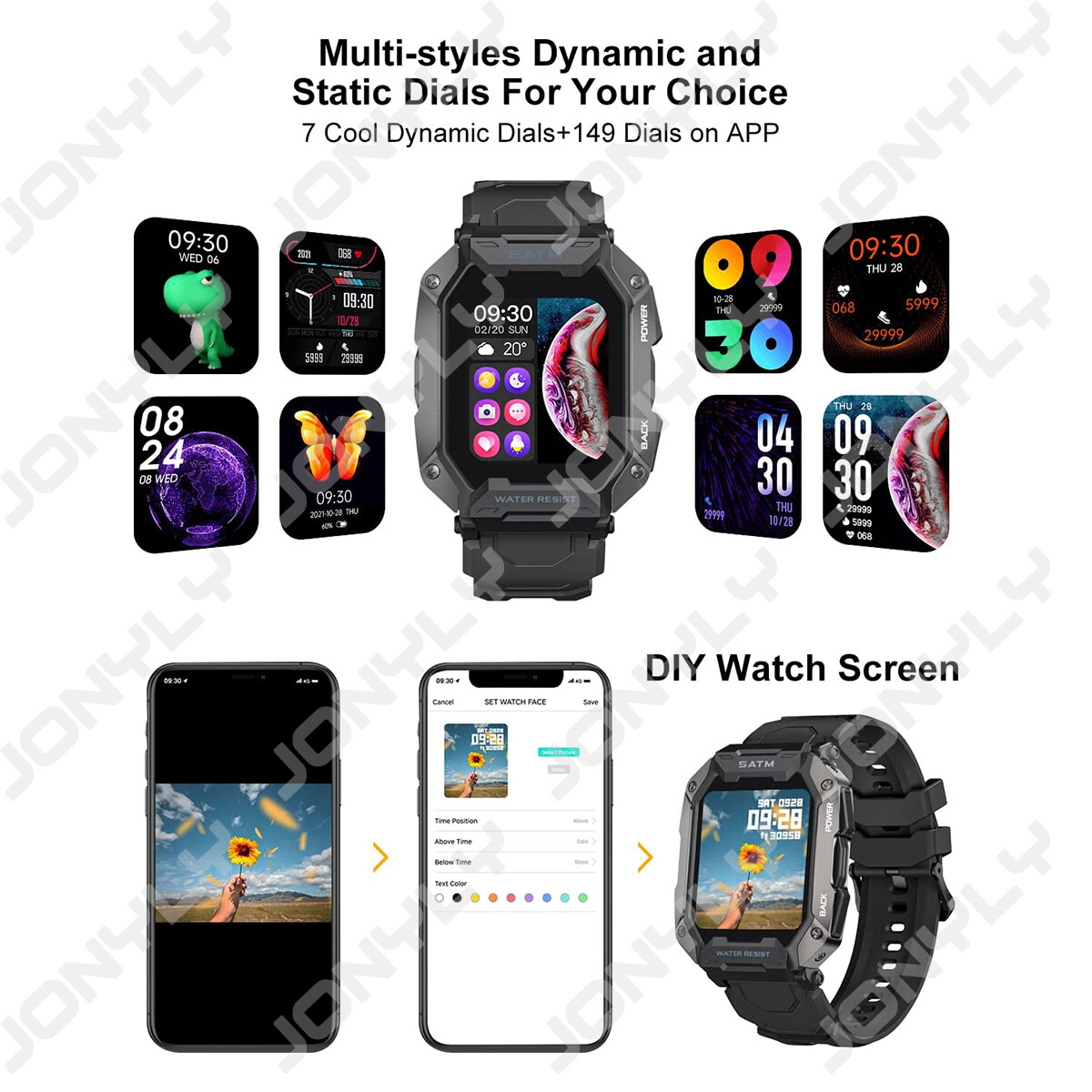 LIGE Smart Watch Fitness Tracker Heart Rate Monitor Waterproof Sports Watch US.