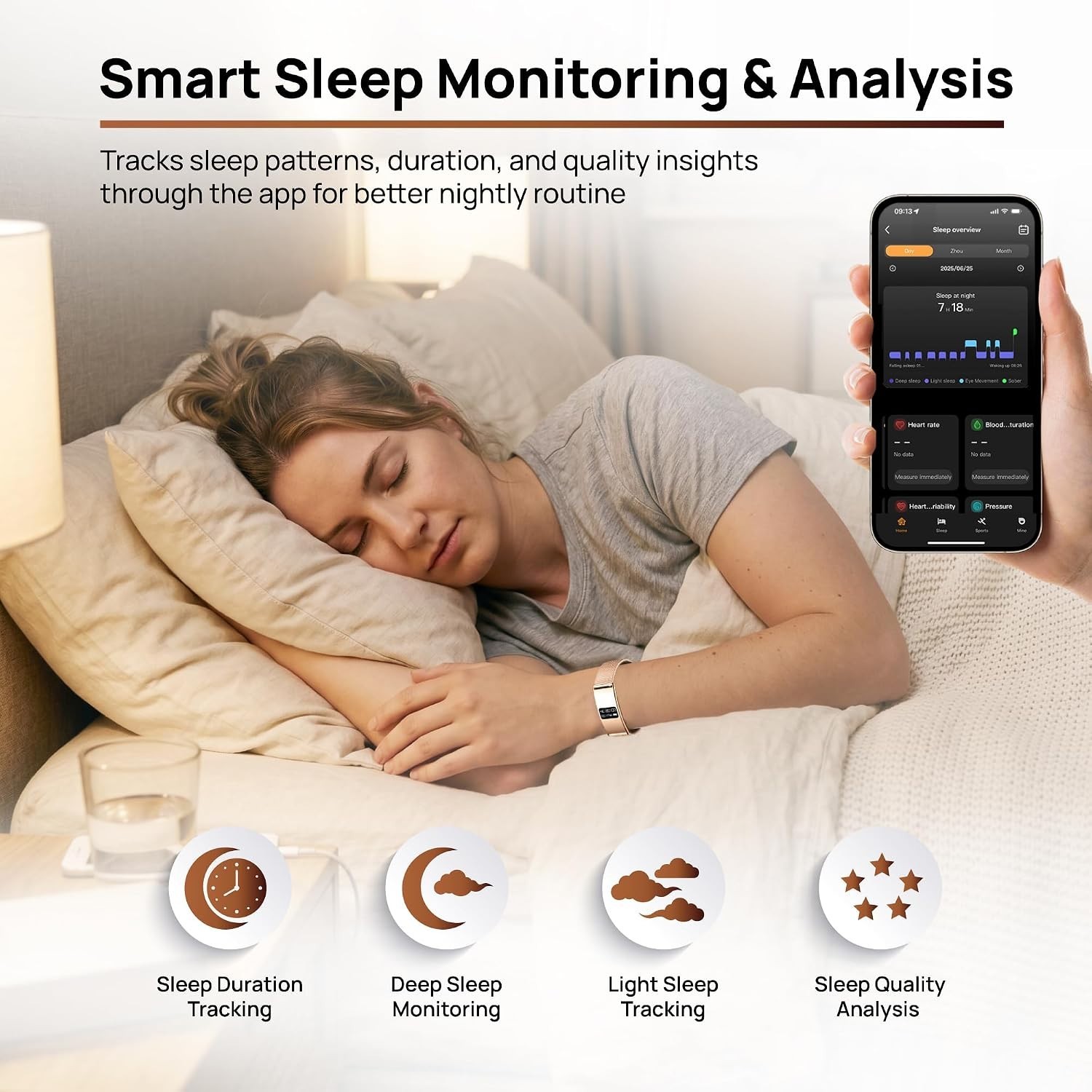 Smart Bracelet for Women Men – Fitness Activity Health Tracker Band