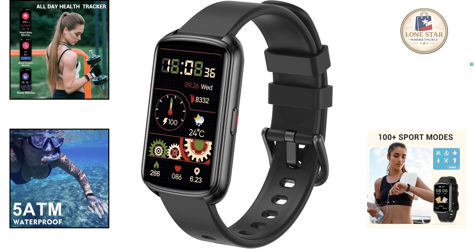 Stylish 5ATM Fitness Watch – Smart Notifications & Long Battery Life
