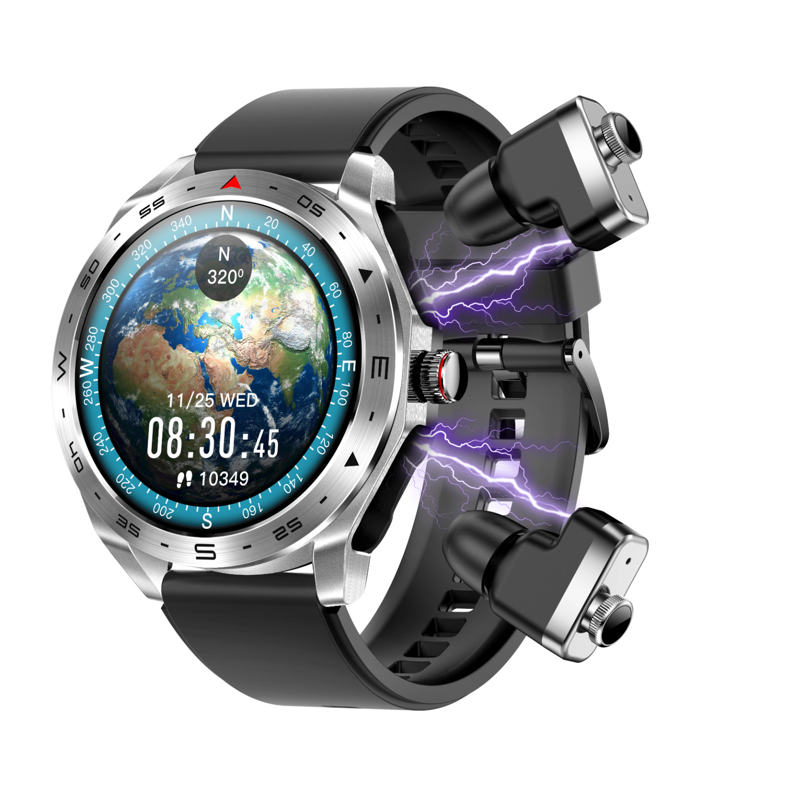 NORTH TECHS 2024 T95 1.52 INCH BT5.0 SMART SPORT WATCH WITH EARBUDS,