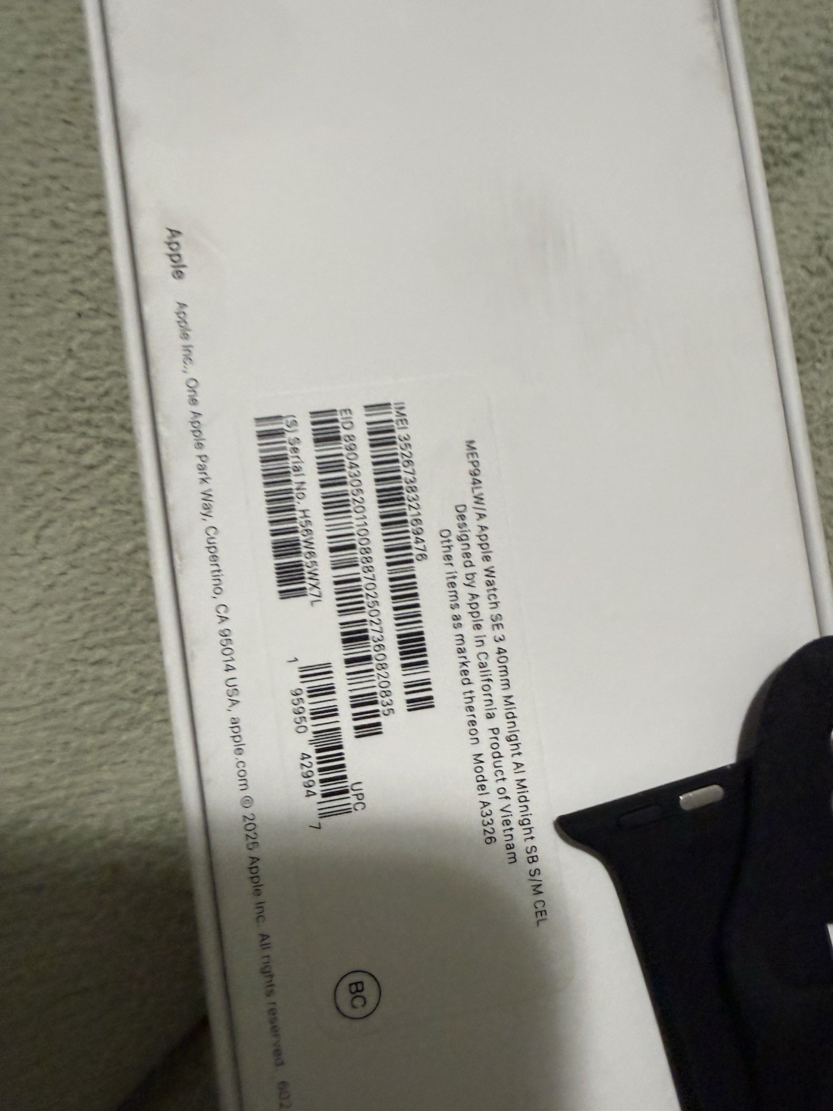 Apple Watch SE (3rd Generation) 40mm A3326 MEP94LW/A | Aluminum | GPS + LTE