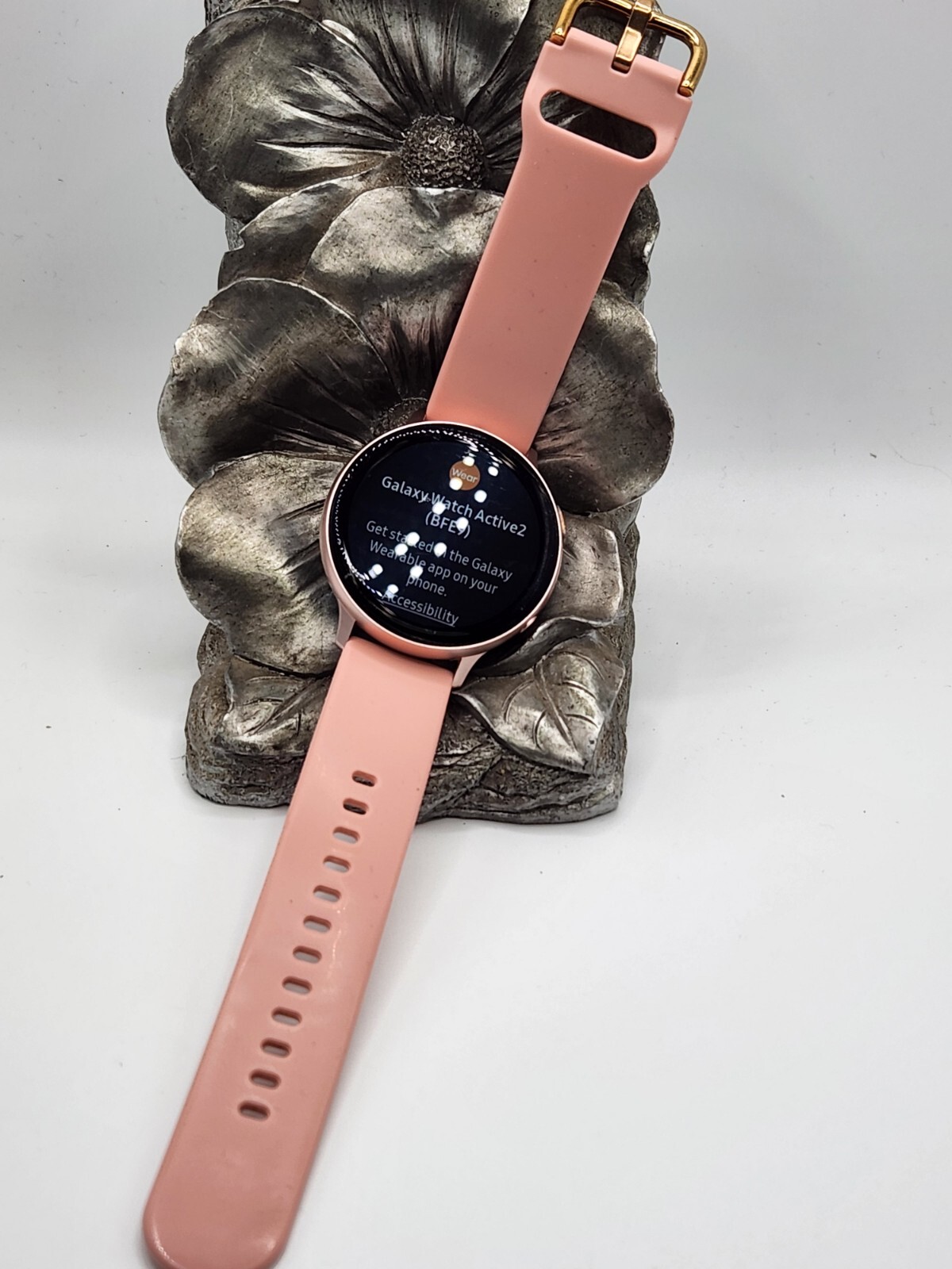 Samsung Galaxy Watch Active 2 SM-R820 44mm Aluminum Case,used,pink band #171