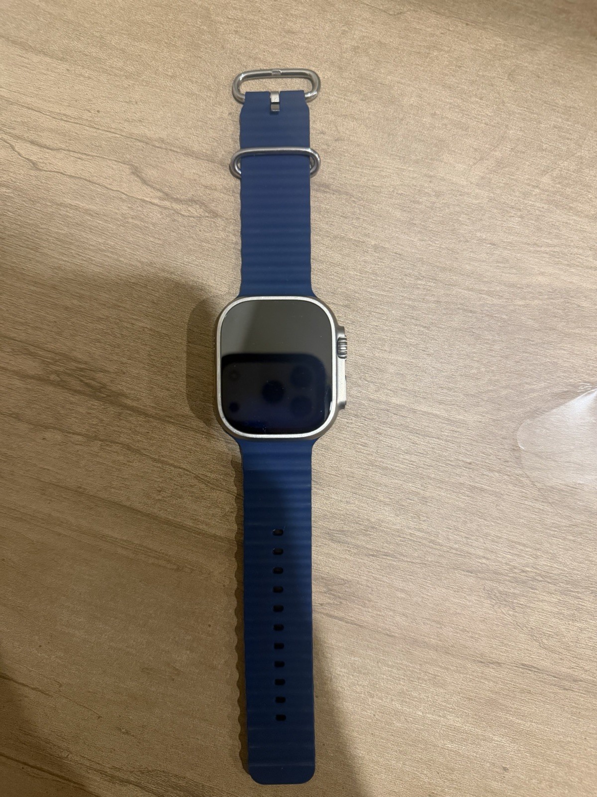 Apple Watch Ultra 2 49mm Titanium Case with Ocean Band – Blue, One Size (GPS…