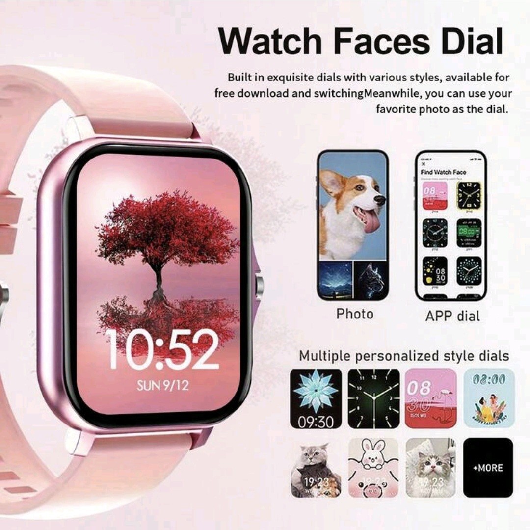 1.83″ Touch Screen Smart Watch Digital Fitness Watches with Call Function & 100+