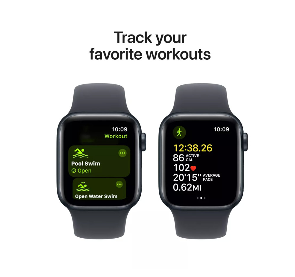 Apple Watch SE 2 40mm Midnight Aluminum – Midnight Sport Band MXE73LL/A