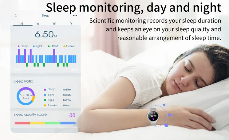 Women’s Fashion Smart Watch with Health Monitoring AI Voice Assistant Waterproof