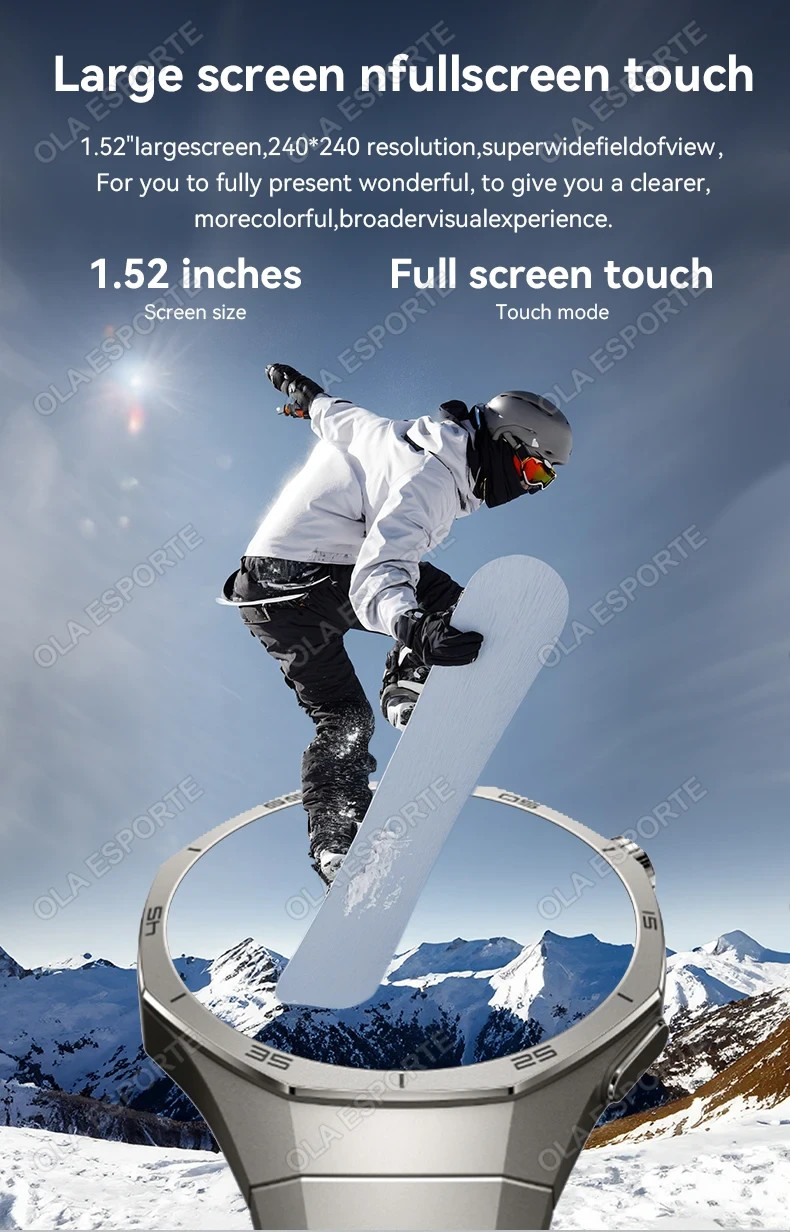 Laxasfit GT5 Pro Smart Watch HD AMOLED Screen GPS Bluetooth -Men & Women