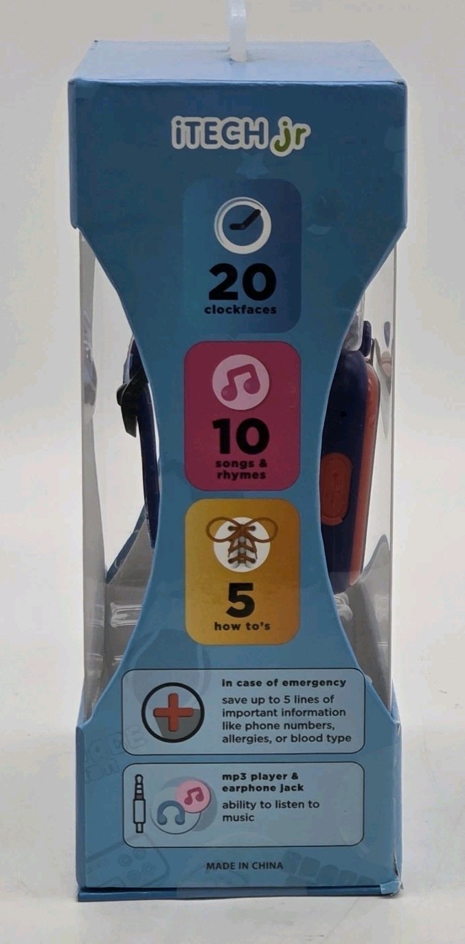 iTech Jr. Kids Smartwatch & Earphones Set Blue Space MP3 Games Audiobooks
