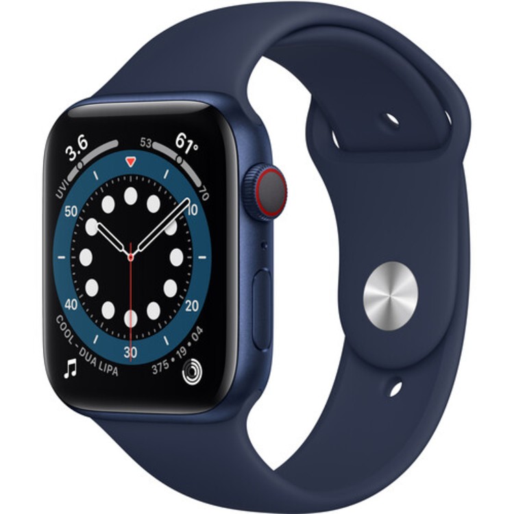 Apple Watch Series 6 44mm GPS/LTE Blue Case Deep Navy Band M07J3LL/A