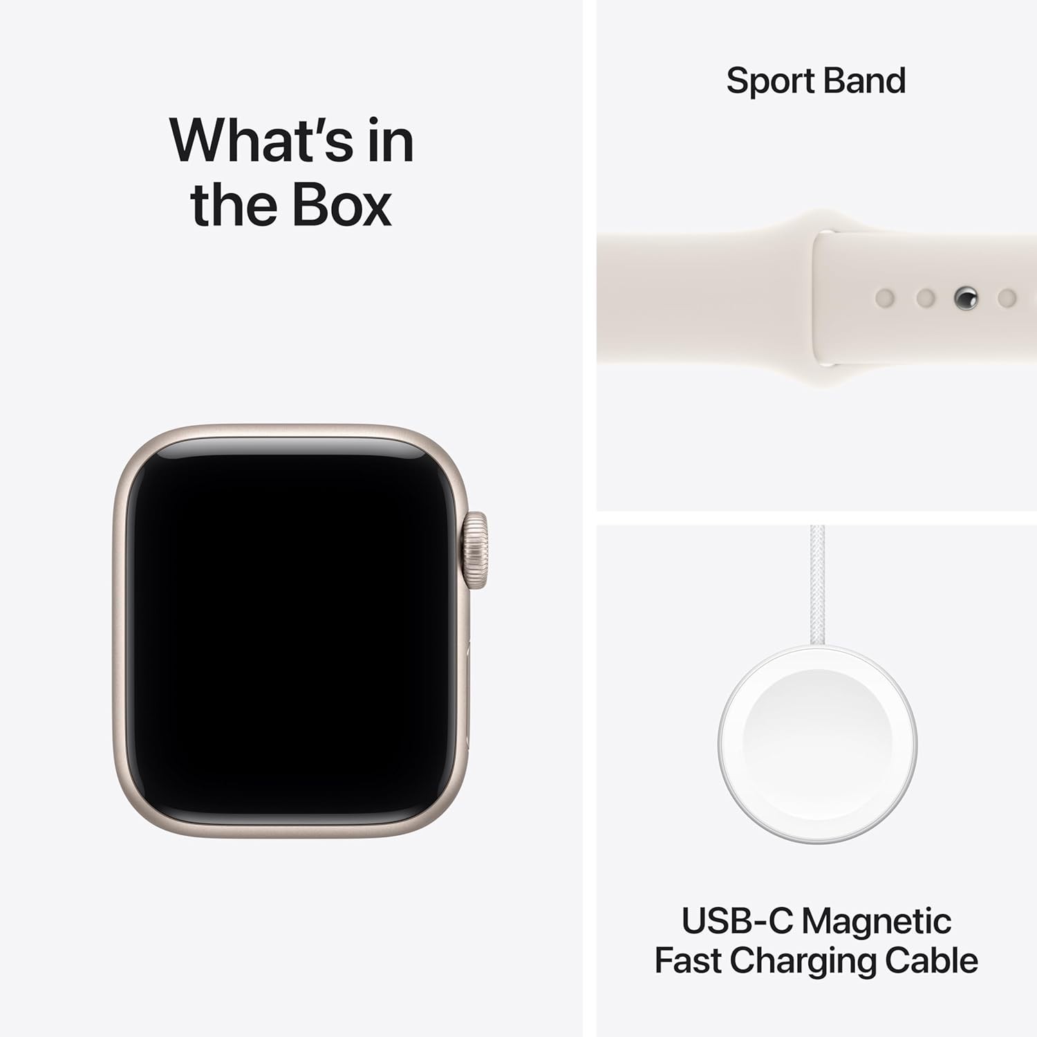 Apple Watch SE 3 40mm GPS Starlight w/ S/M Starlight Sport Band, Fair