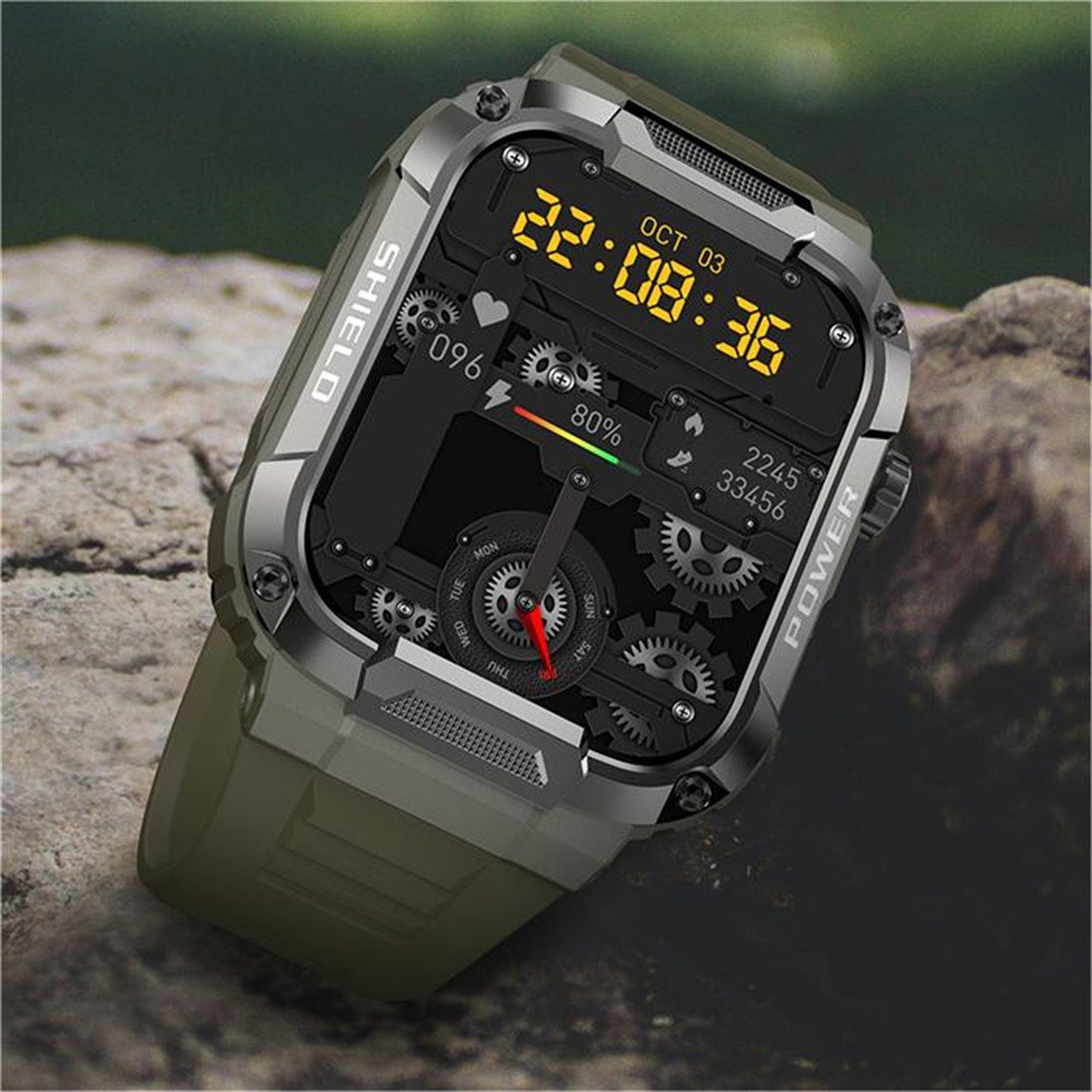 Fitness Military Calls 1.85 Inches Full Screen Touch Watch For IOS 8.0 Android