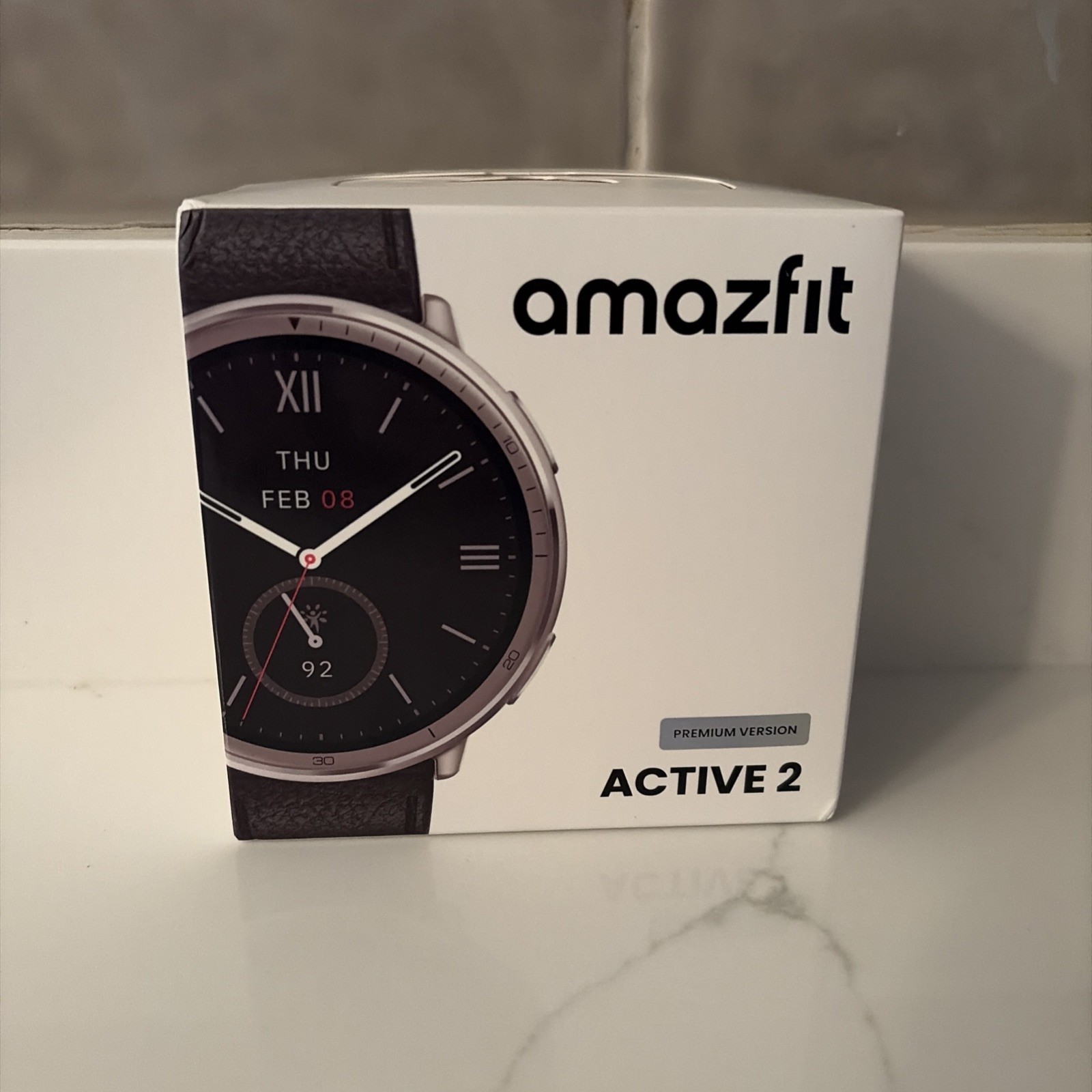 Amazfit Active 2 Premium Version 44mm Fitness Smart Watch Leather Band SEALED