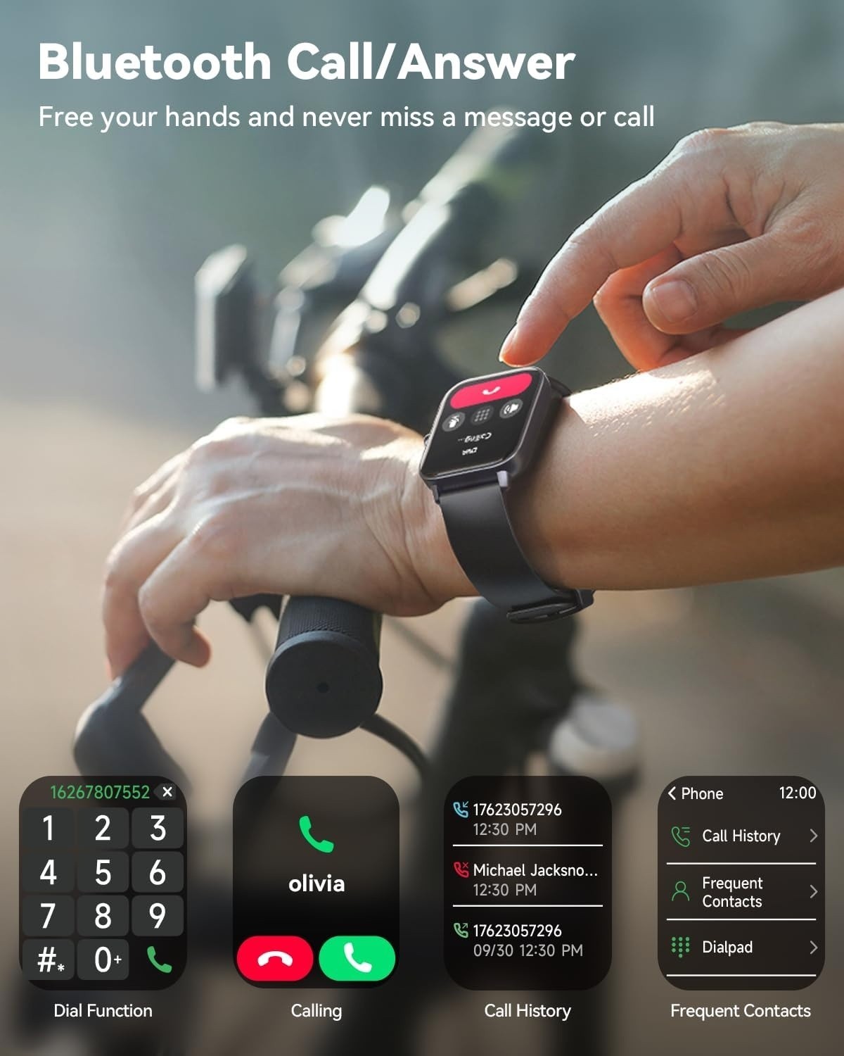 Reloj Inteligente para Hombres y Mujeres – Llamadas Inalámbricas, Impermeable