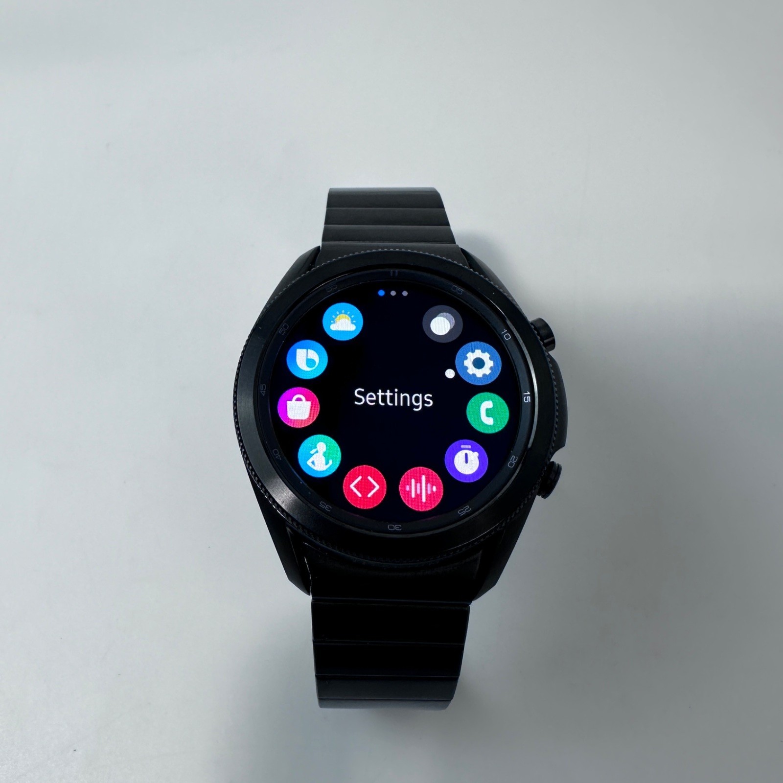 Samsung Galaxy Watch3 SM-R840 (45mm, GPS) Titanium Case Black Metal Link Band