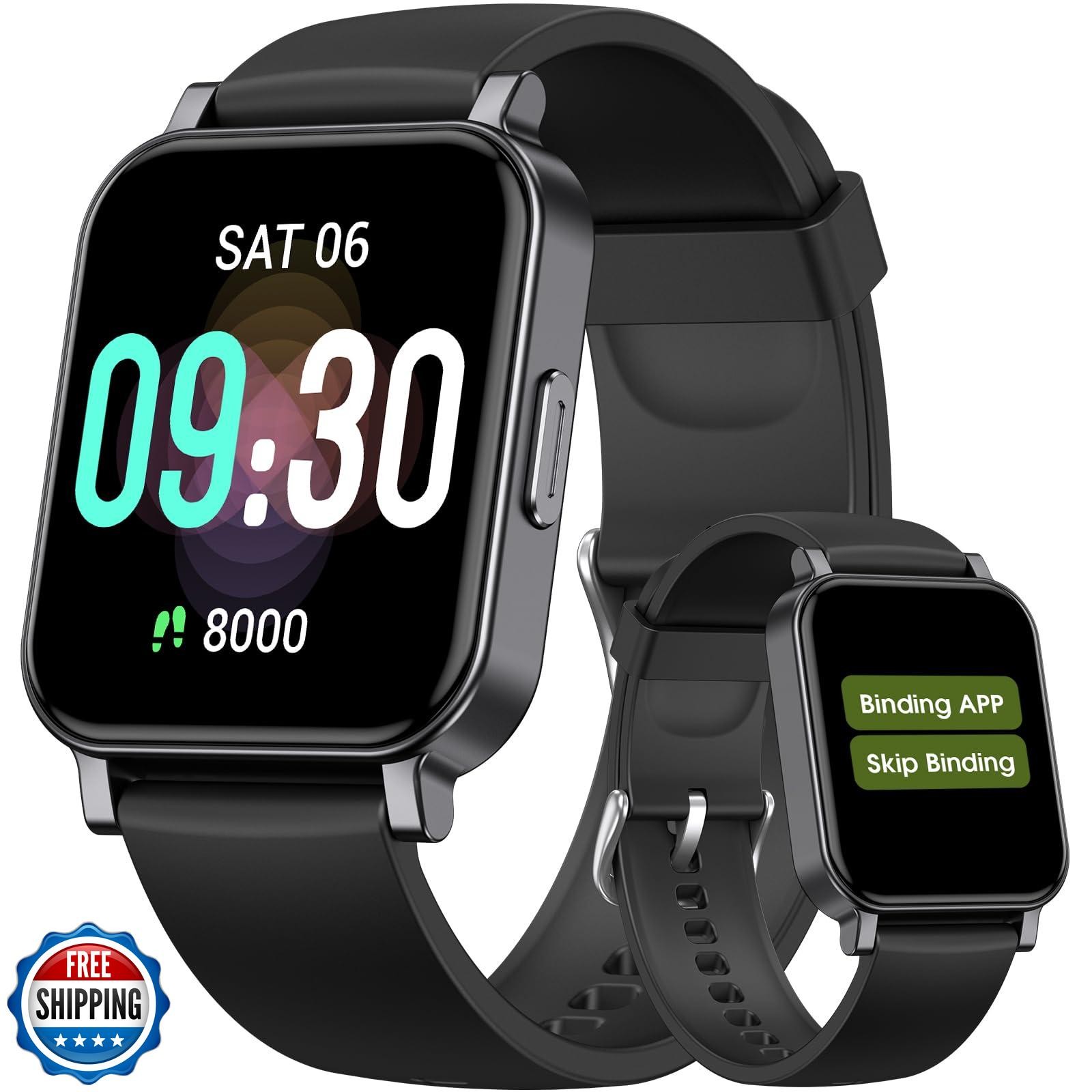 DAVIKO Pedometer Watch Senior Friendly, Waterproof Fitness Tracker Watch with