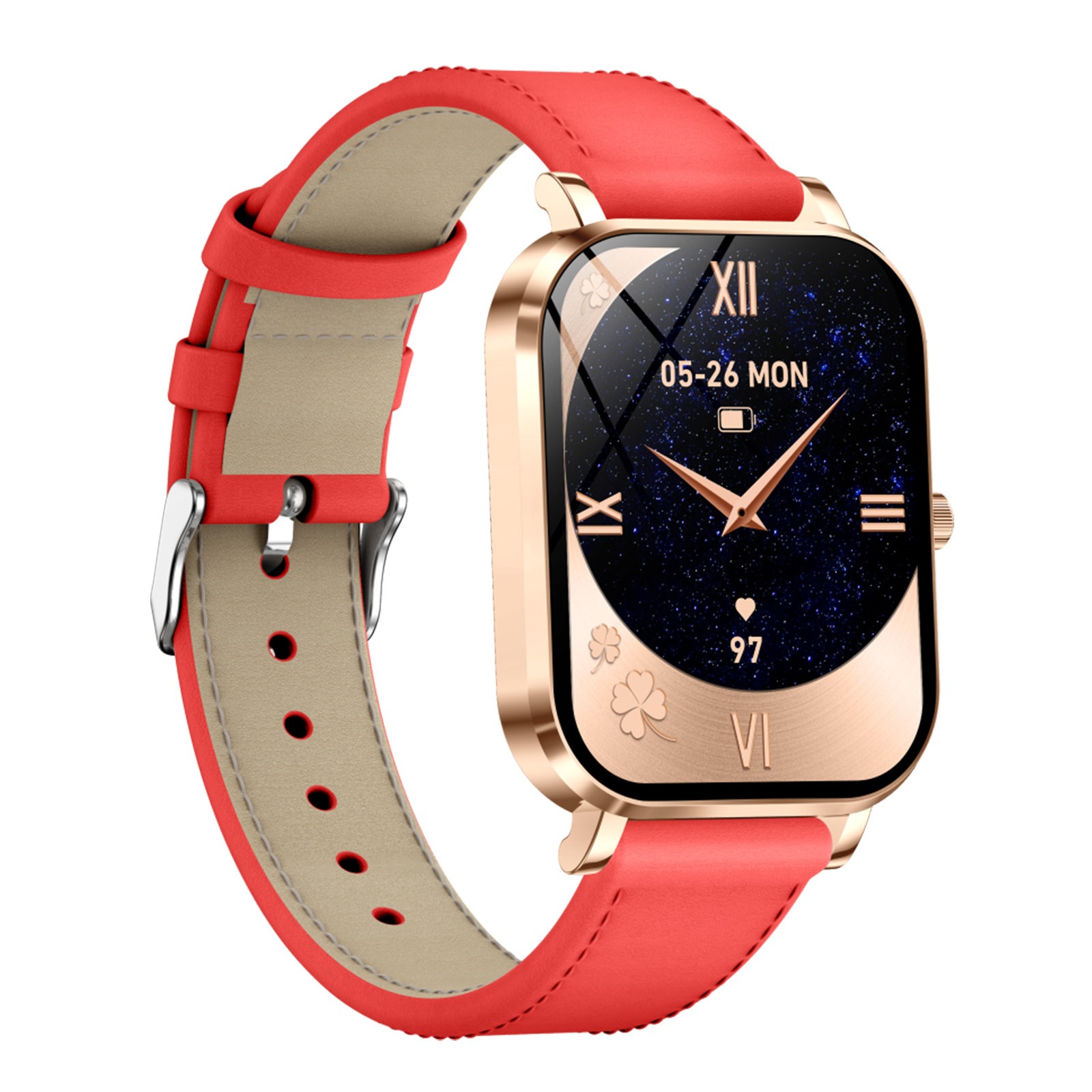 Women’s Smart Sports Watch With Metal Body 1.75 Display Support BT Calls H SRTI