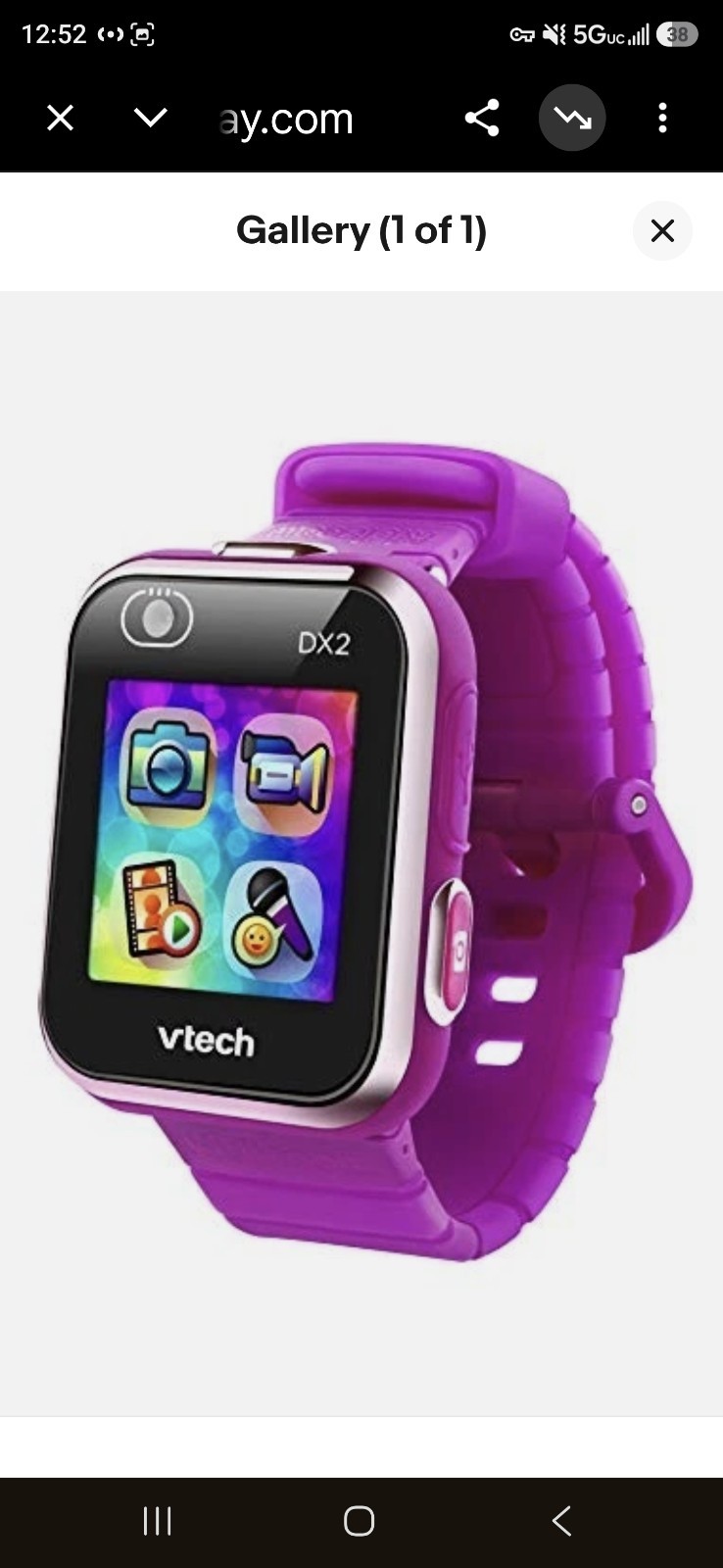 VTech KidiZoom Smartwatch DX2 Kids Touchscreen Camera Purple
