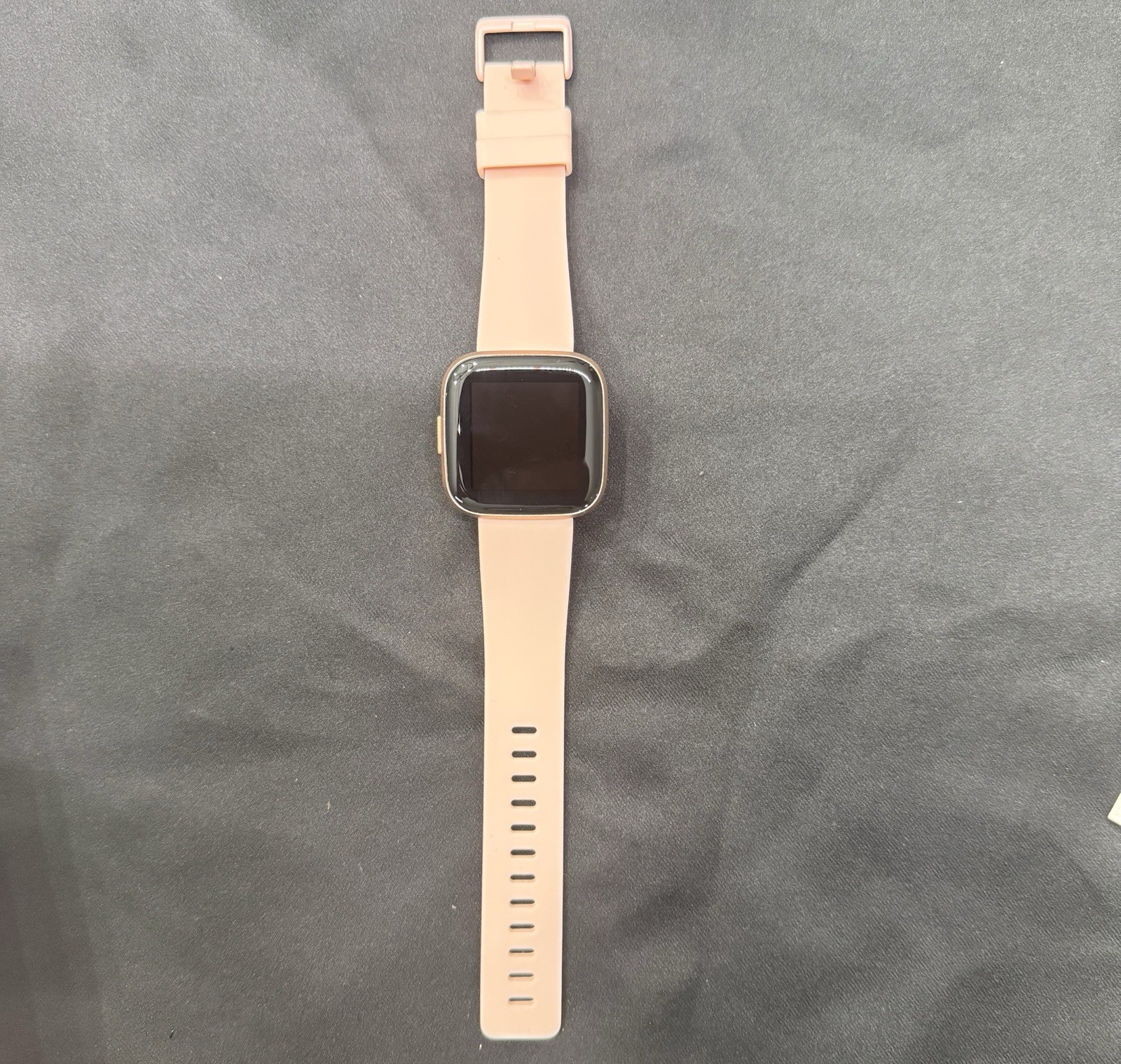 Fitbit Versa 2 Rose Gold Aluminum 40mm Smartwatch Pink Silicone Band Bluetooth