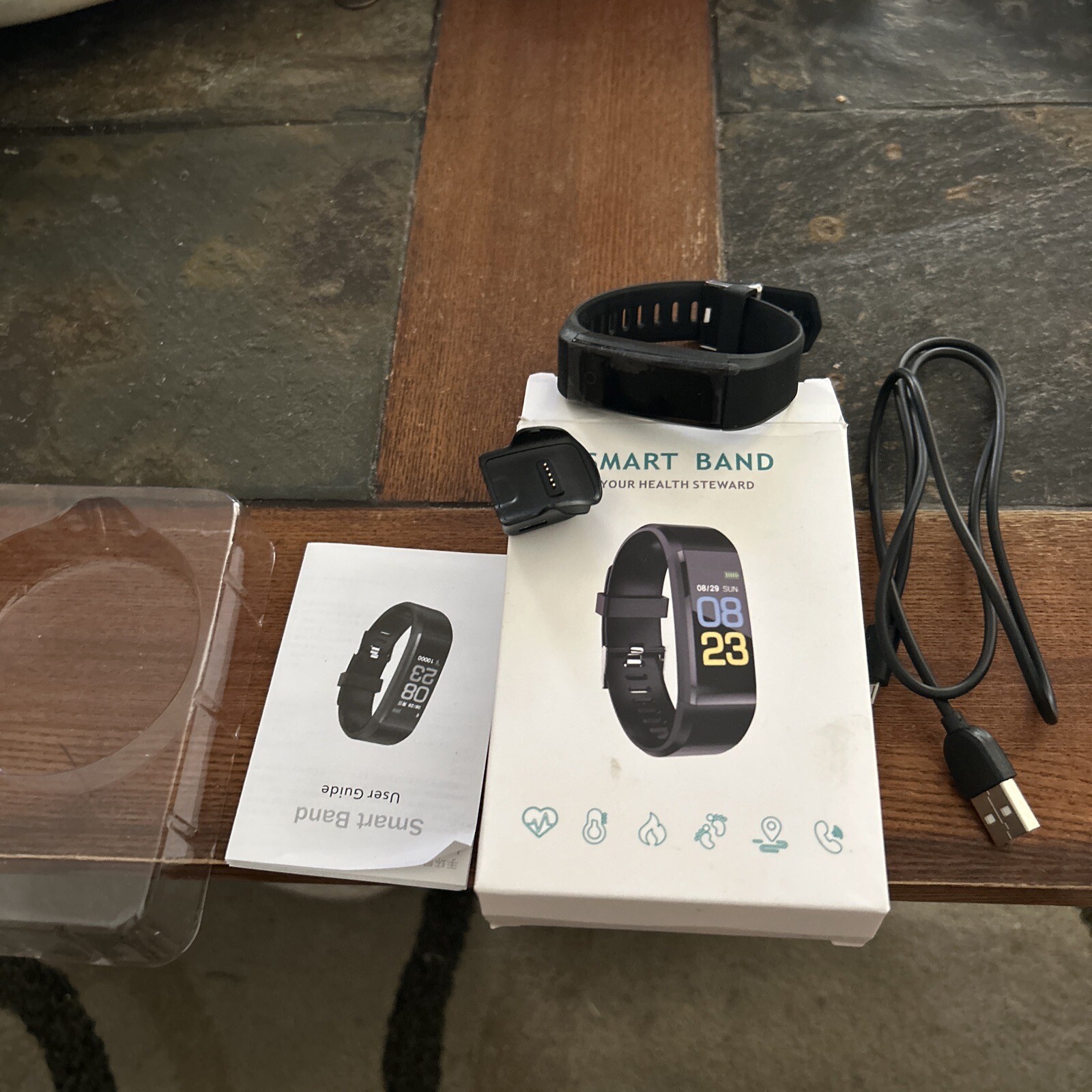 Smart Band Your Health Steward Waterproof Fitness Watch Black (OPEN BOX)