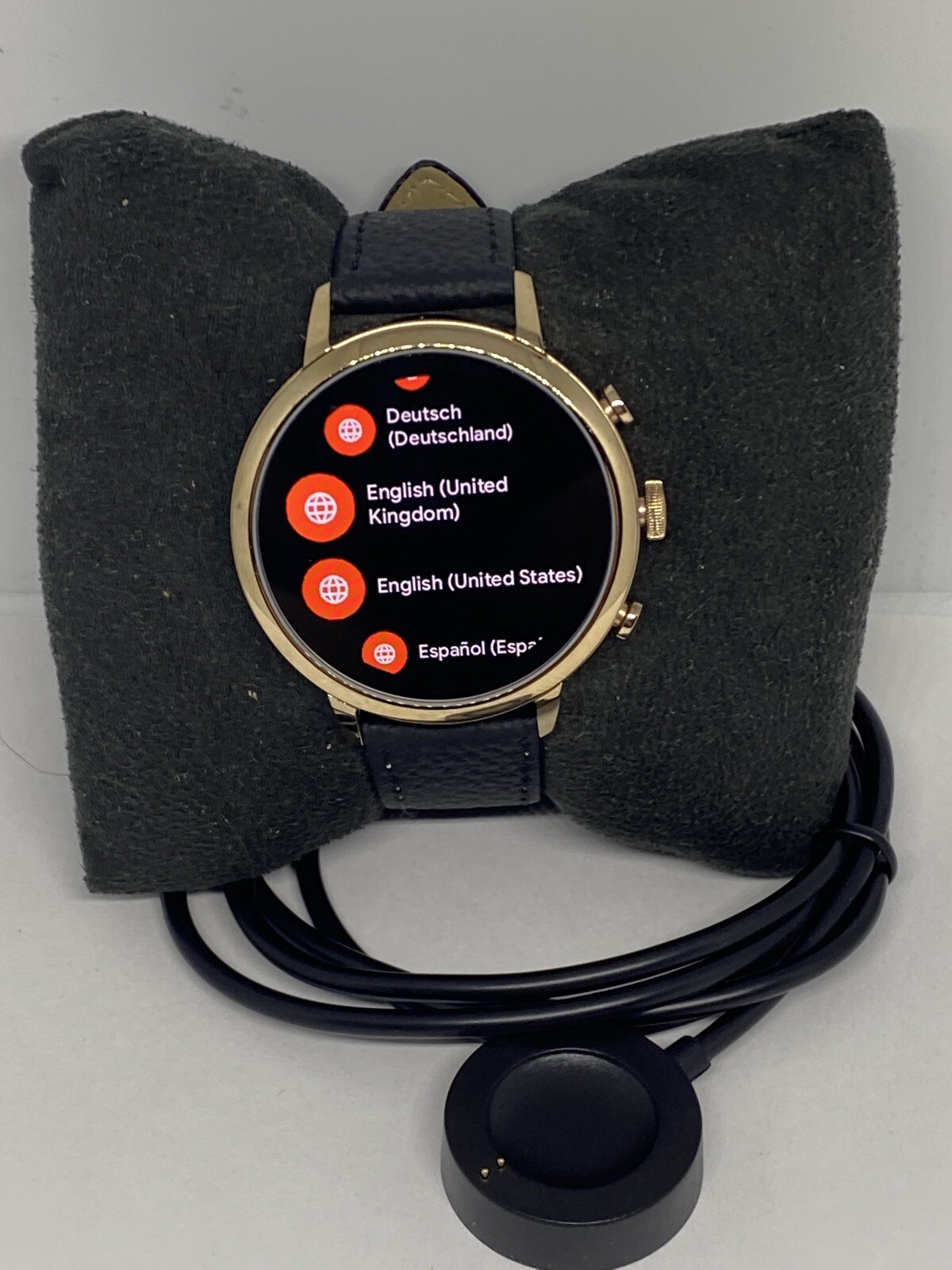 Fossil Venture HR Gen 4 FTW6020 Women Black Leather Digital Sport Smartwatch
