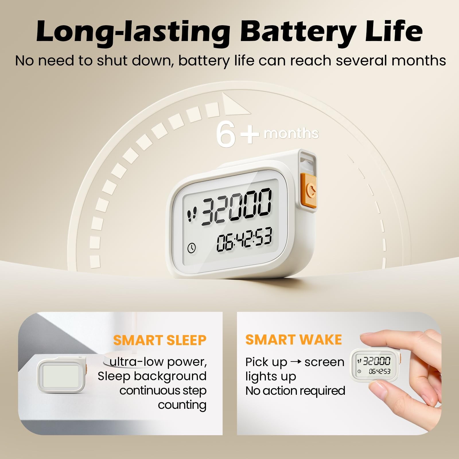 3D Pedometer for Walking, Accurate Digital Step Counter with Removable Lanyar…