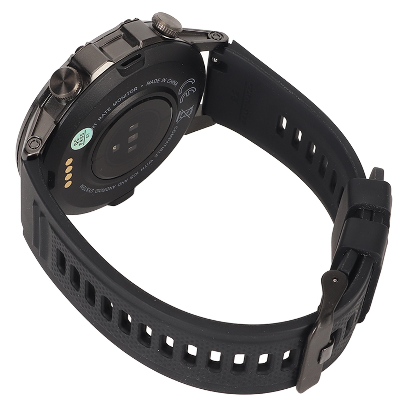 Black Outdoor Smartwatch With Speaker Waterproof Dustproof LCD Bluetooth In ULOW