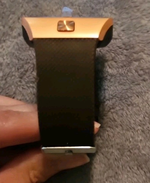 Smart Watch DZ09 Bluetooth Smartwatch with Camera Rose Case Brown Strap
