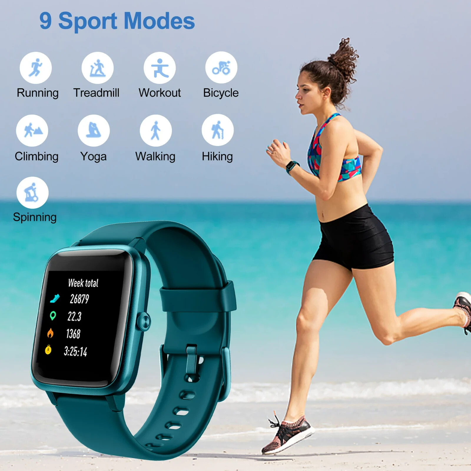 Women’s Men’s Smart Watch Waterproof for Samsung Android and Bluetooth.NEW