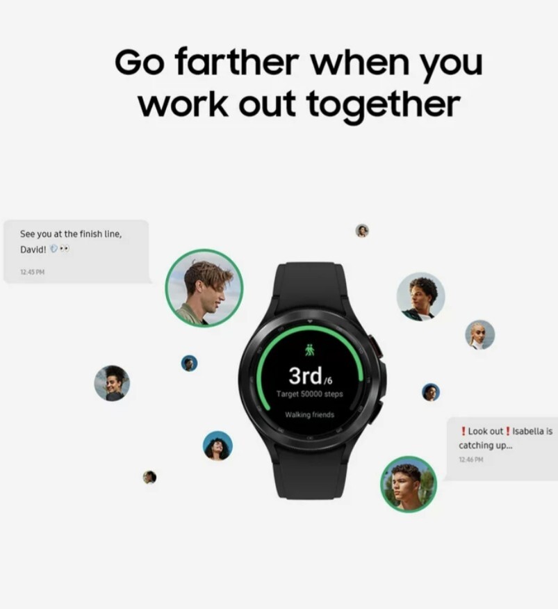 Samsung Galaxy Watch4 Classic SM-R880 42mm Stainless Steel Case with Ridge-Sport