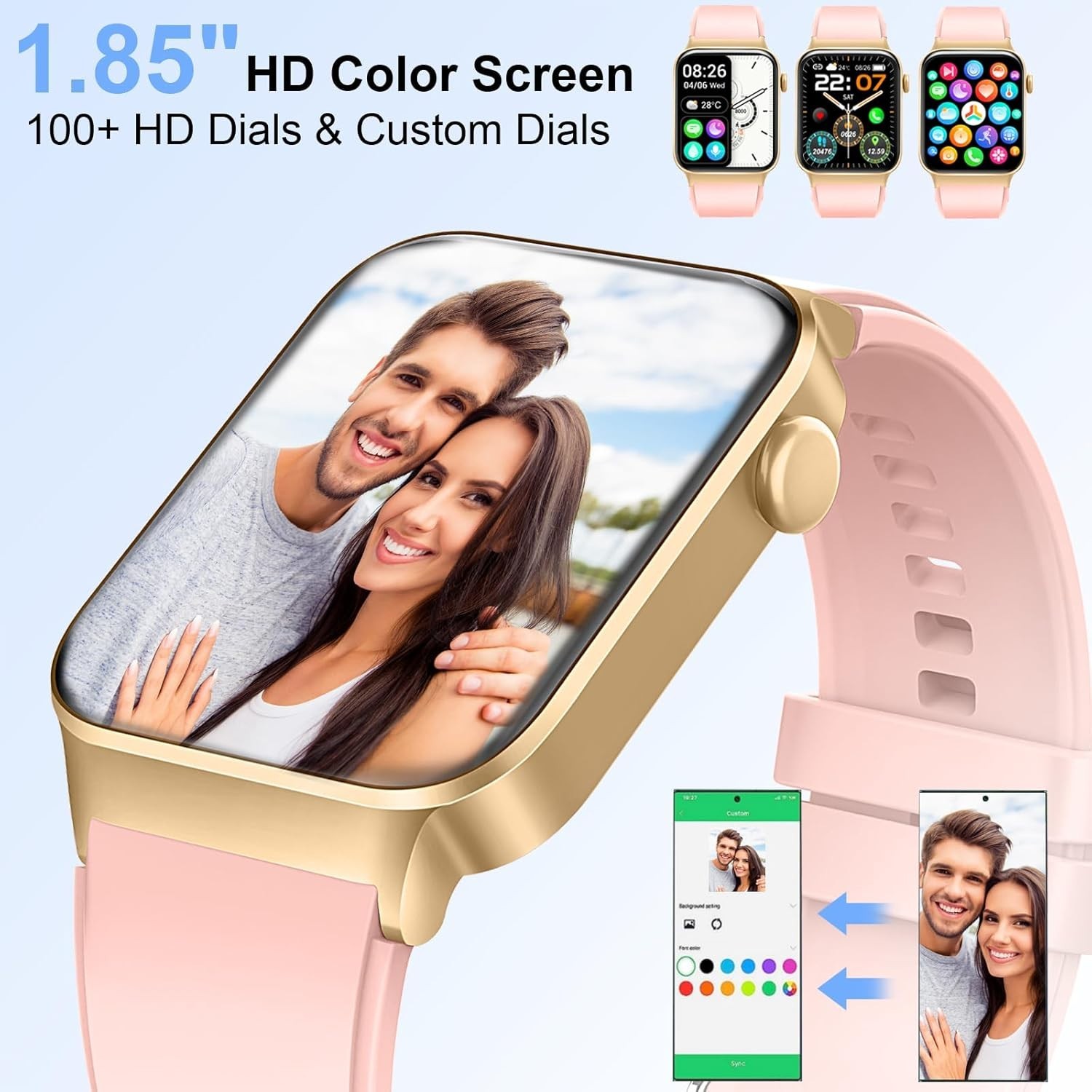 Women’s Smart Watch Bluetooth SmartWatch For Apple iPhone iOS and Android