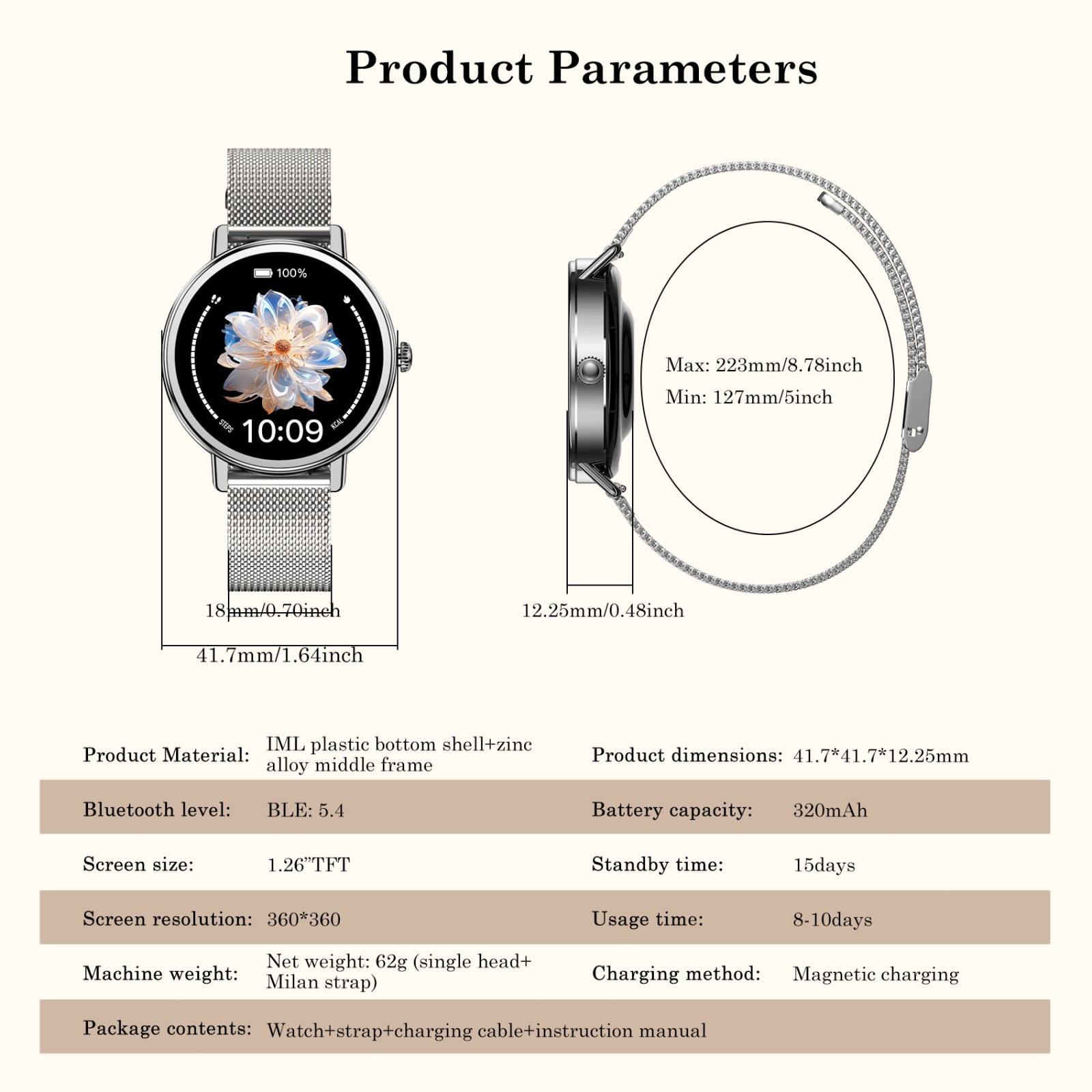 Smartwatch Women Ladies Fitness Tracker Watch Smart Watches For iOS Android US