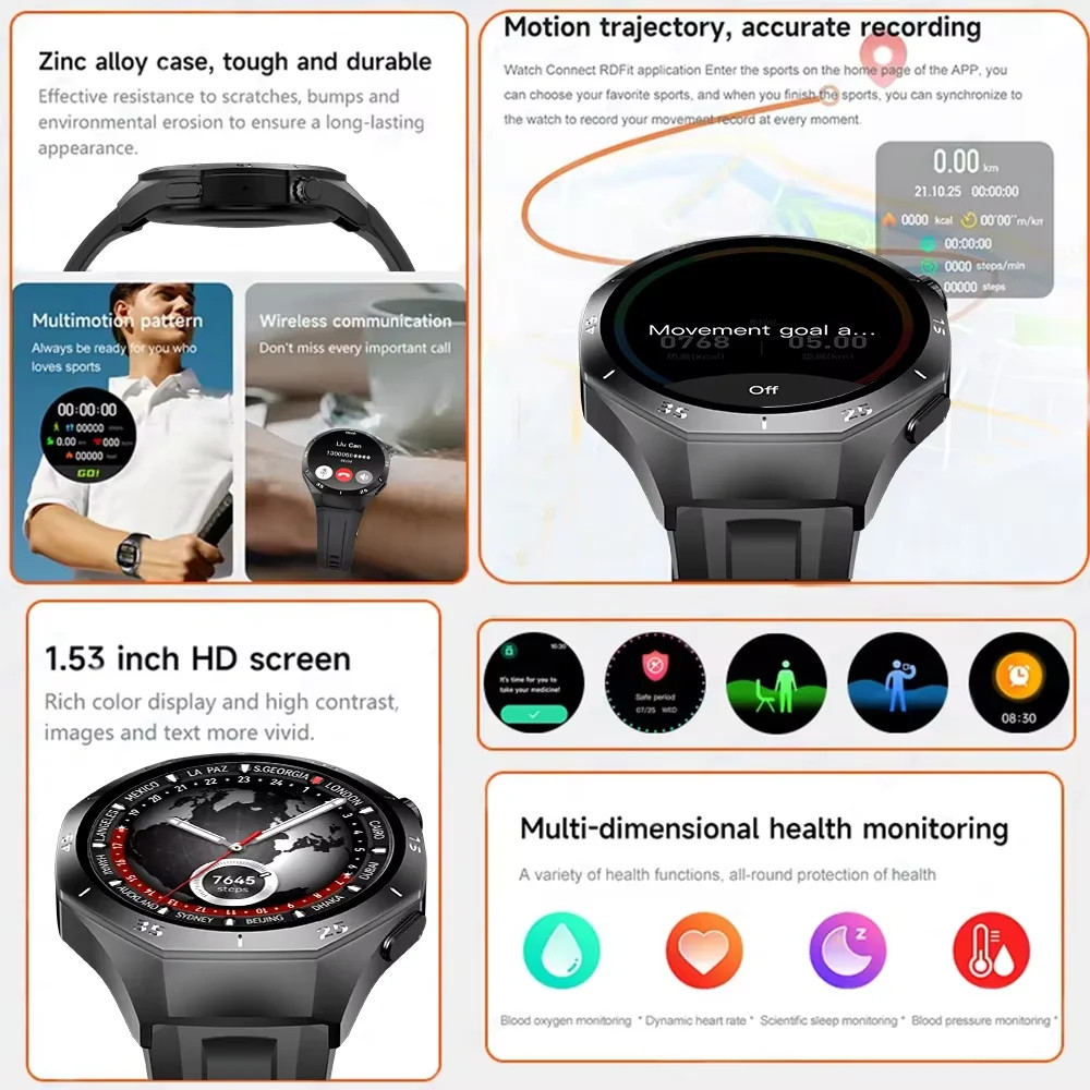 Smartwatch for Men and Women – 1.52″ Screen – Bluetooth Calling – 2026 Model
