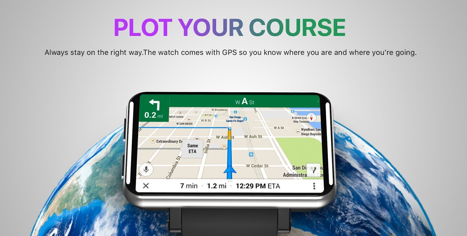 2.86inch DM100 4G LTE Smart Watch 7.1 Phone GPS WIFI Camera 16GB/32GB Smartwatch