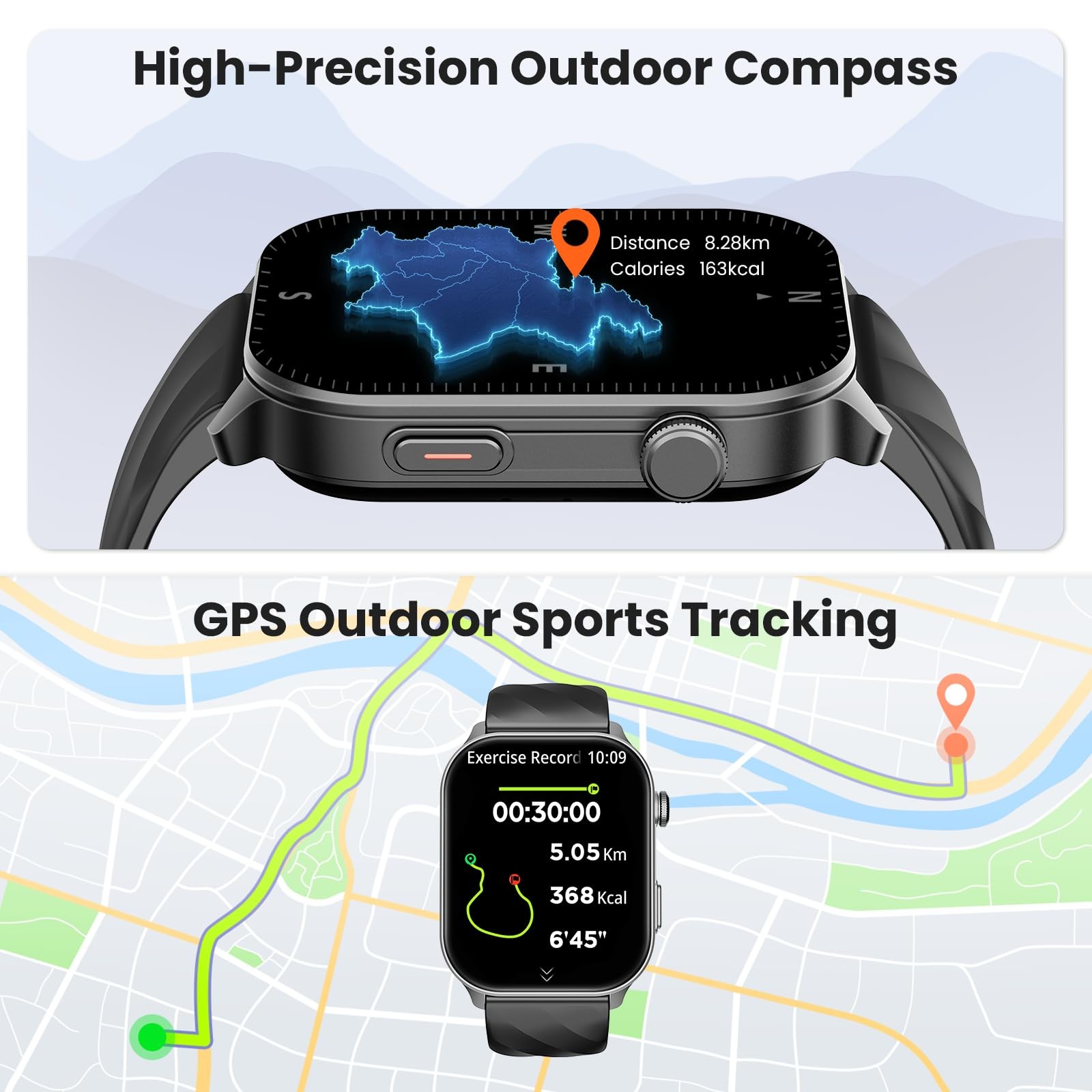 Smart Watches for Men Women with Built-in GPS, Answer/Make Calls, 2.01″ HD To…
