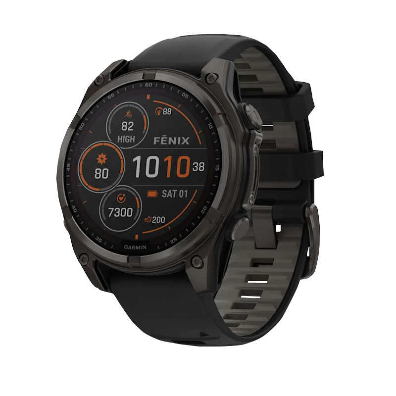 Garmin Fenix 8, 47mm AMOLED, Solar Sapphire, Carbon Gray Titanium (010-02906-10)