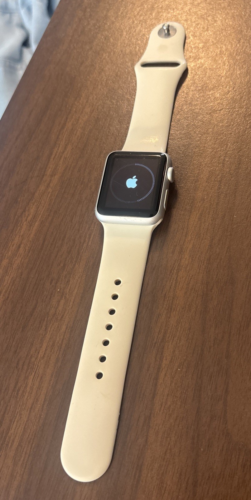 Apple Watch Series 1 38mm Silver Aluminum Case pink Silicone Band 8g
