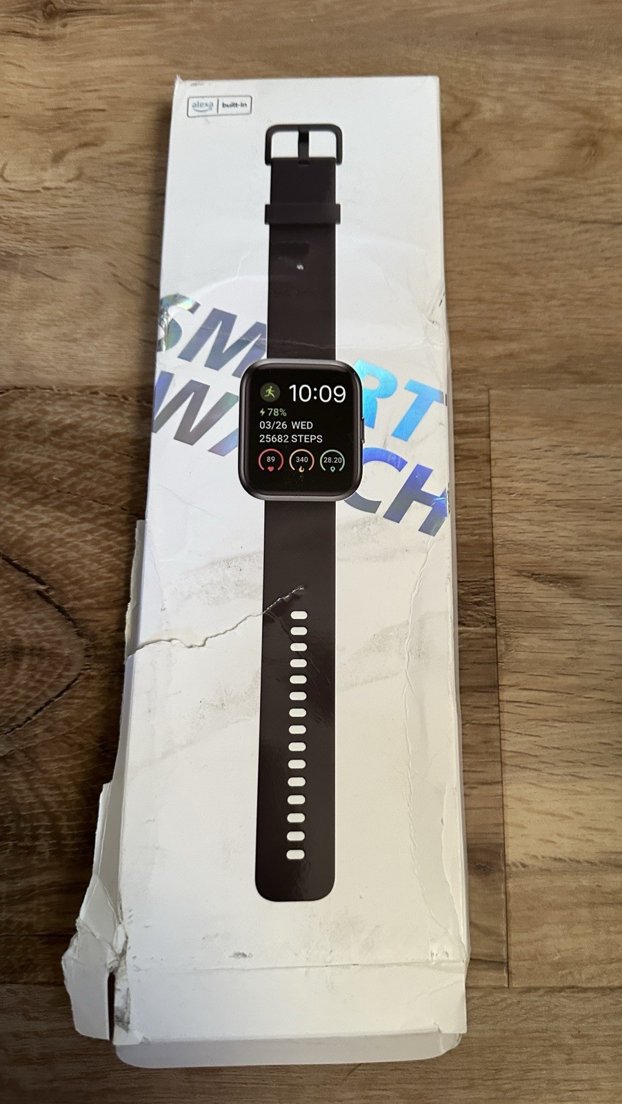 Smart Watch Heart Rate 1.83”, Blood Oxygen,Waterproof, Alexa Built-in & Android