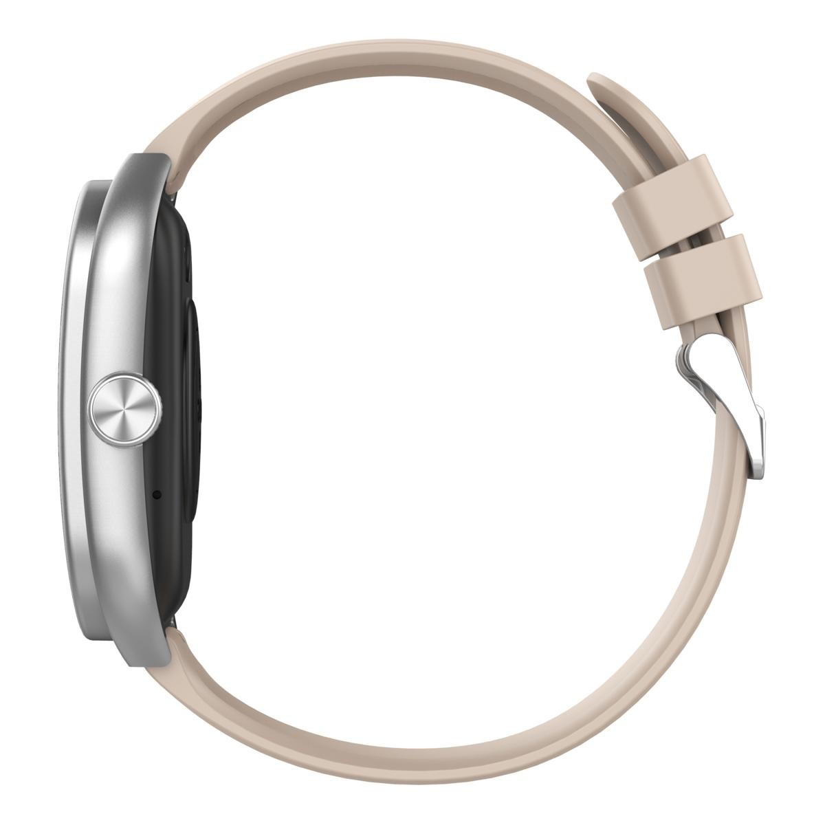 Letsfit E46 Smart Watch Silver Bezel W/Almond &Black Bands Tracker Bluetooth