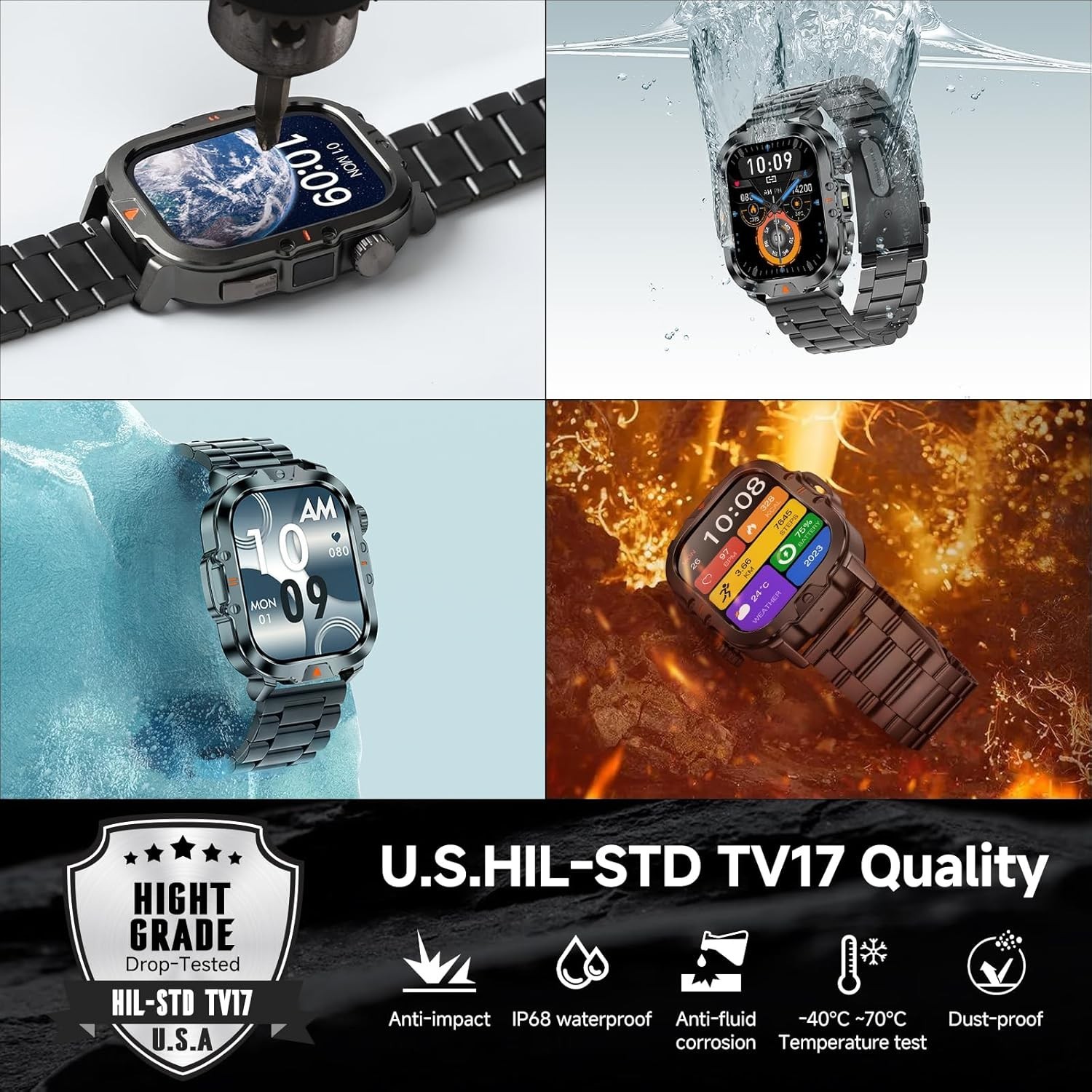 Reloj Inteligente de Mujer Hombre para Iphone Apple Samsung Android y Bluetooth