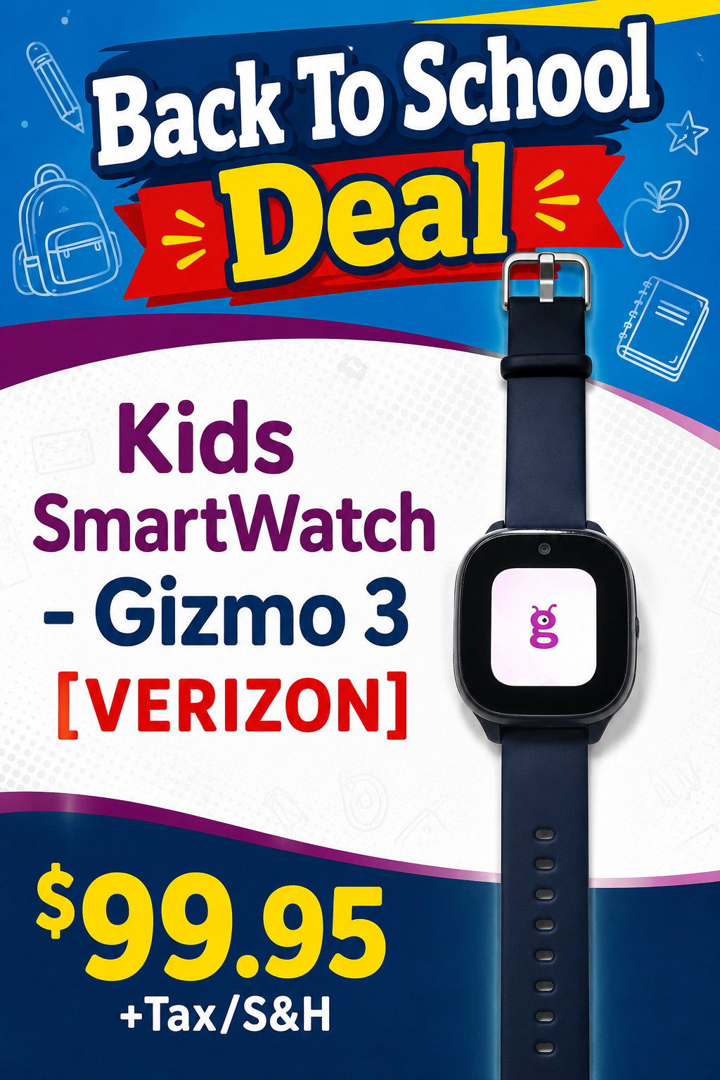 Verizon Gizmo Watch 3 [QTAX57] – Kids SmartWatch